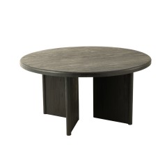 DINING TABLE ROUND BLACK TEAKWOOD 150       - DINING TABLES
